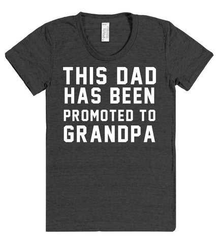 this dad has been promoted to grandpa t shirt